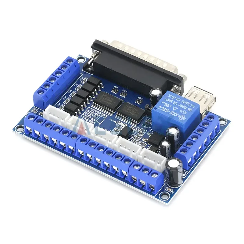 MACH3 Interface Board CNC 5 Axis With Optocoupler Adapter Stepper Motor Driver + USB cable stepper motor driver