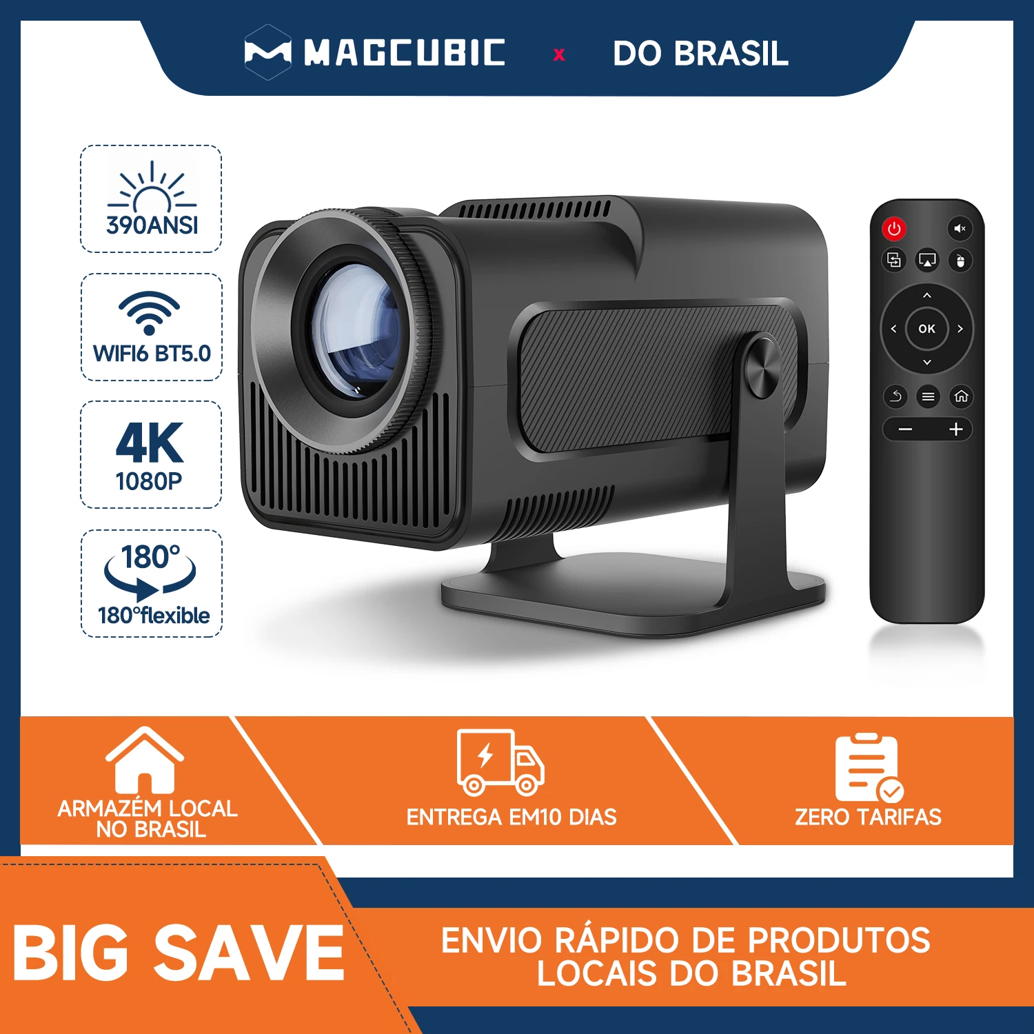 Magcubic Android11 ​​4K HD プロジェクター WiFi6 HY320