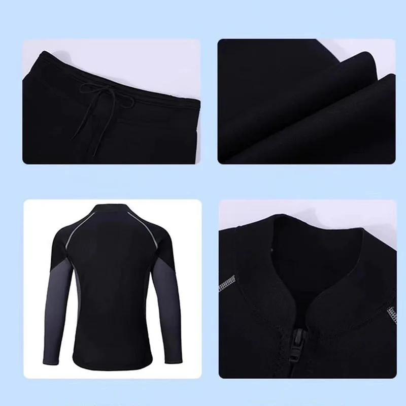 Oulylan Men's Long Sleeve Diving Suit Scuba Jump Surfing Snorkeling Wetsuits Spearfishing 2/3mm Diving Wetsuit Jackets Pants