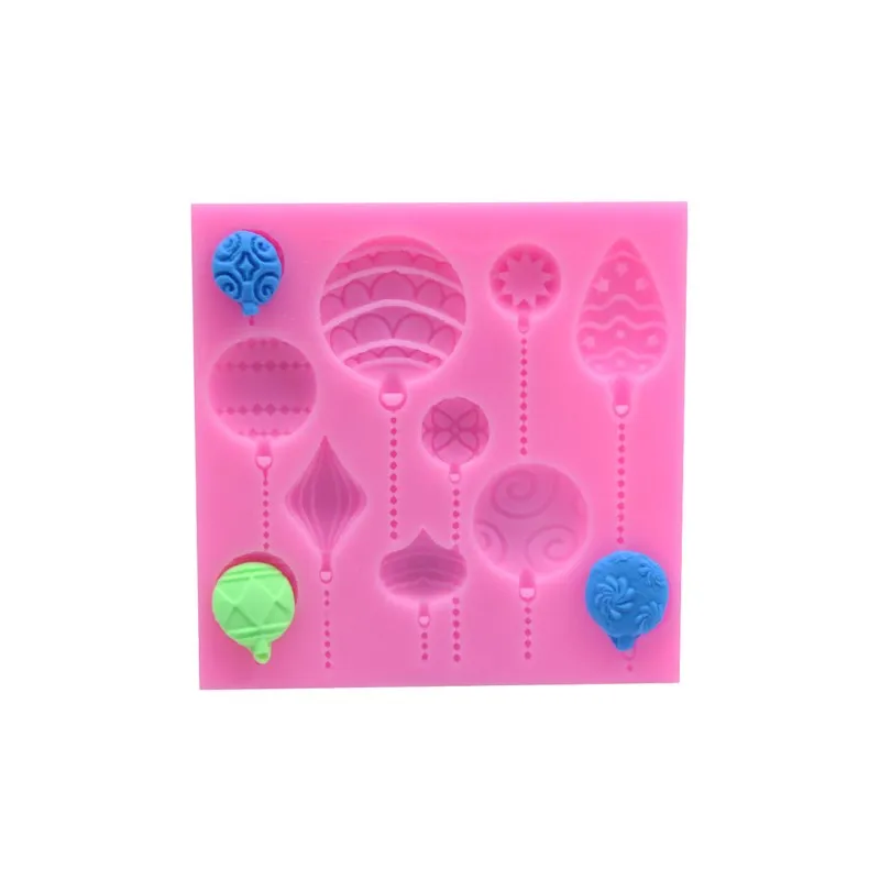 

Balloon Ball Liquid Silicone Mold Christmas Holiday Fondant Cake Chocolate Dessert Pastry Decoration Plug-in Kitchen Baking Tool