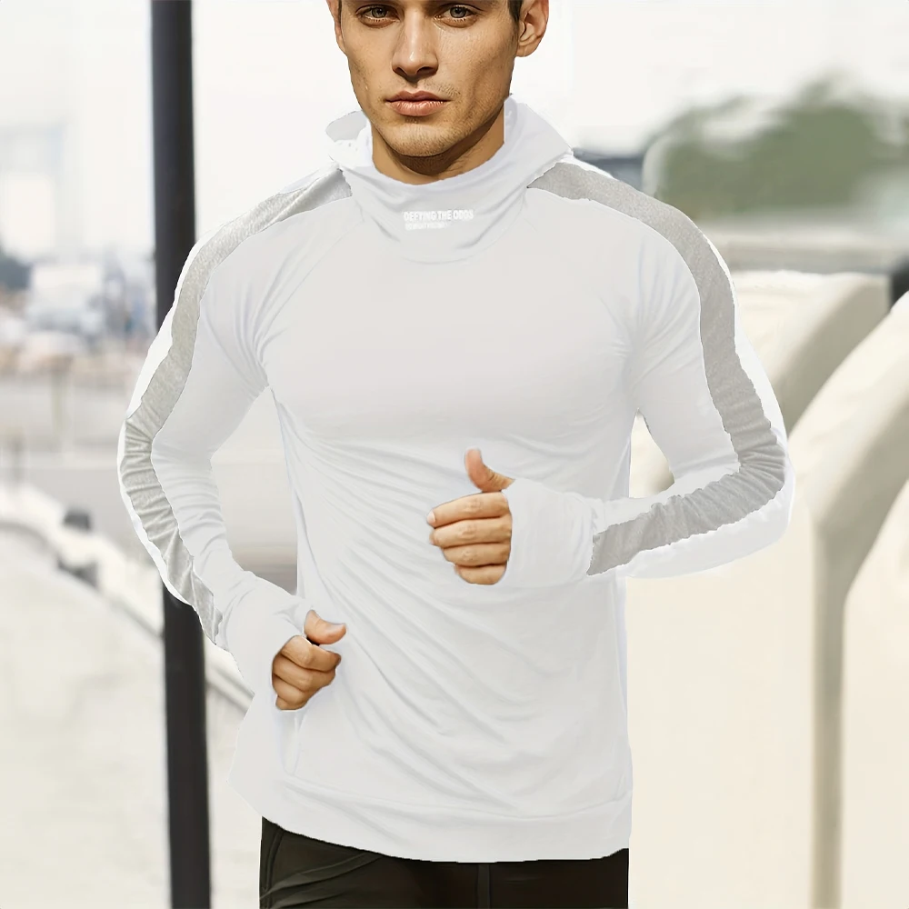 Autumn New Running Sports Fitness Clothing Tight Sports Jogging Compression Men's Hoodie Outdoor Leisure Pullover Men's Clothing 3