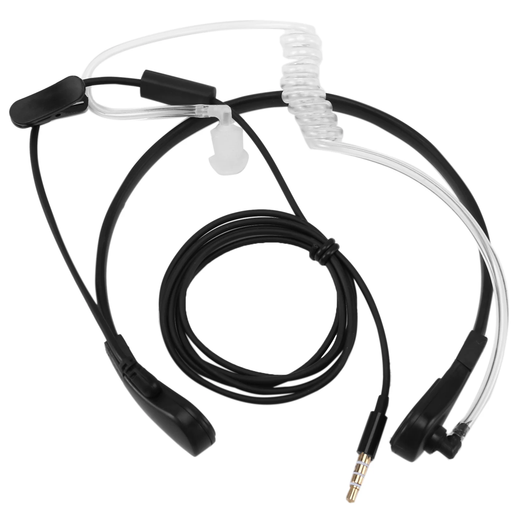 1pin 3.5mm Throat Mic Microphone Covert Acoustic Tube Earpiece Headset For //LG/Blackberry/MOTORO Smart Phone Earphone