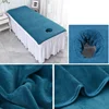 Beauty Bedsheet Cosmetic Salon Sheets Velvet Massage Treatment Bed Sheets SPA Clubhouse Dedicated Breathable Bed Sheet with Hole 6