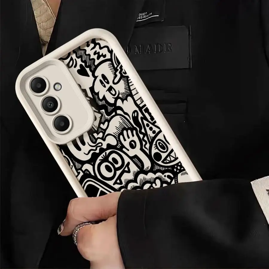 Urban Graffiti Black Soft Cover Phone Case