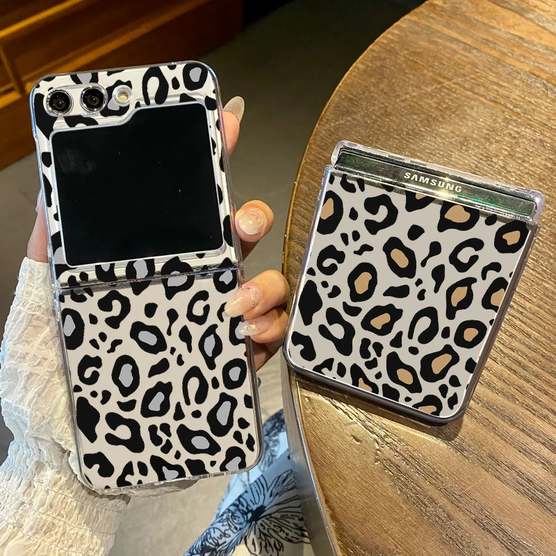 Leopard Print Clear Hard PC Luxury Shockproof Phone Case