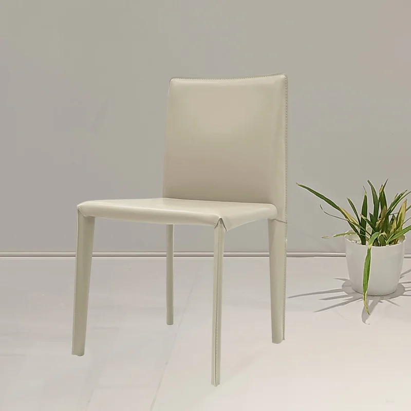 

Modern Dining Table Chairs Portable White Leather Floor Ergonomic Luxury Kitchen Chair Nordic Sillas Comedores Furniture MQ50CY