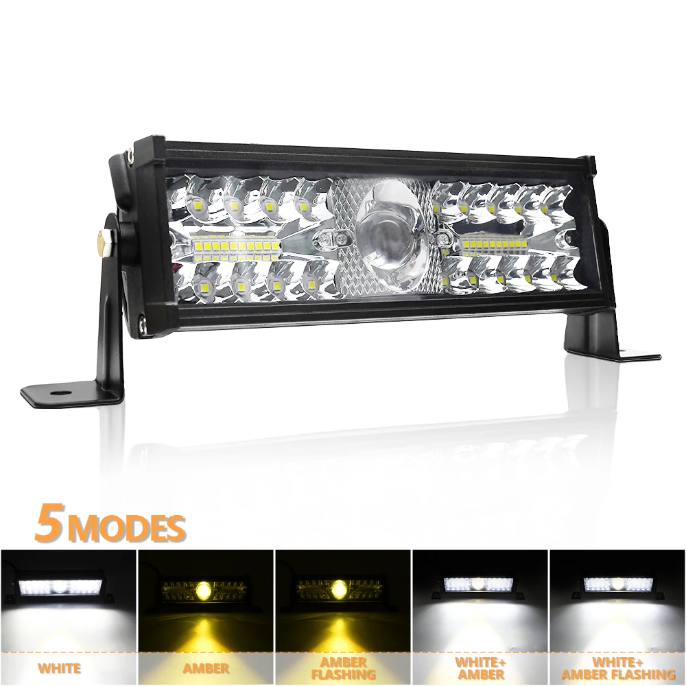Auto LED Spotlights Work Light Bar White Yellow Flash 120w for Off Road 12V 24V