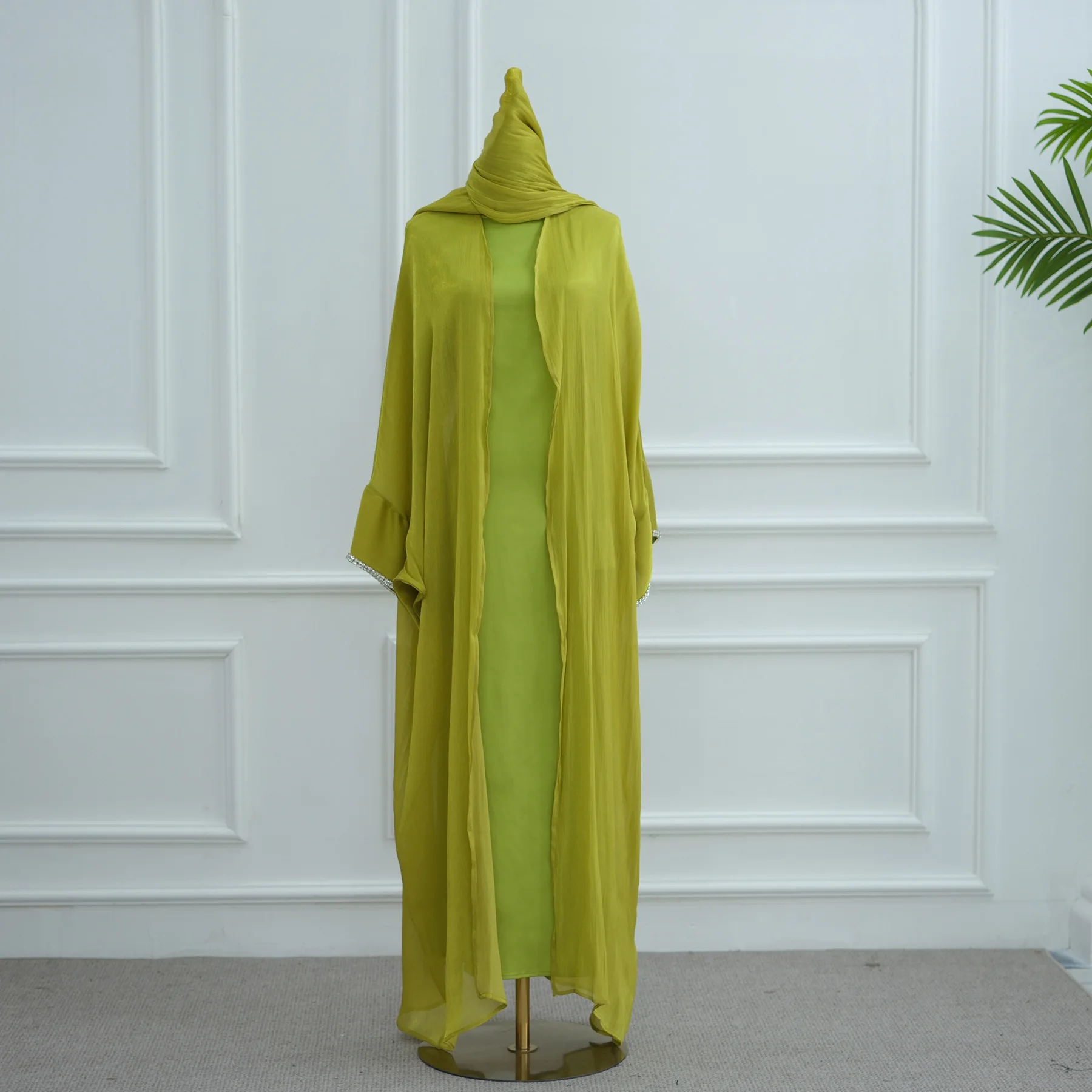 Green abaya scarf