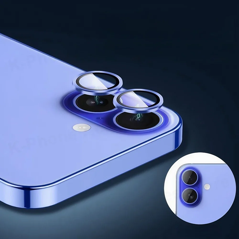 Premium Aluminum Camera Lens Protector with Tempered Glass Cover