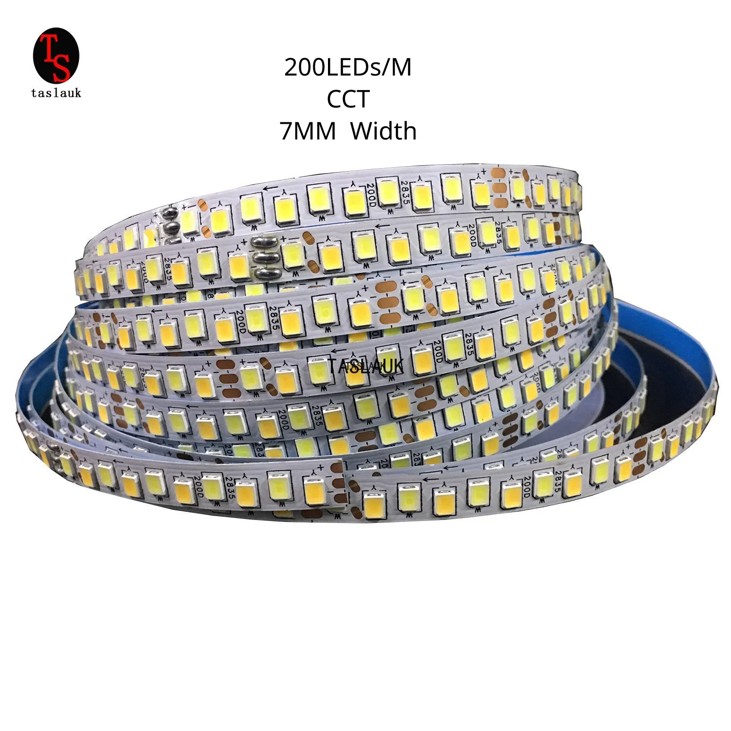 정전류 LED 스트립 2835 200leds 120leds 화이트 6000K 웜 NW 4000K CCT 수리용 샹들리에 리본 테이프 천장 조명