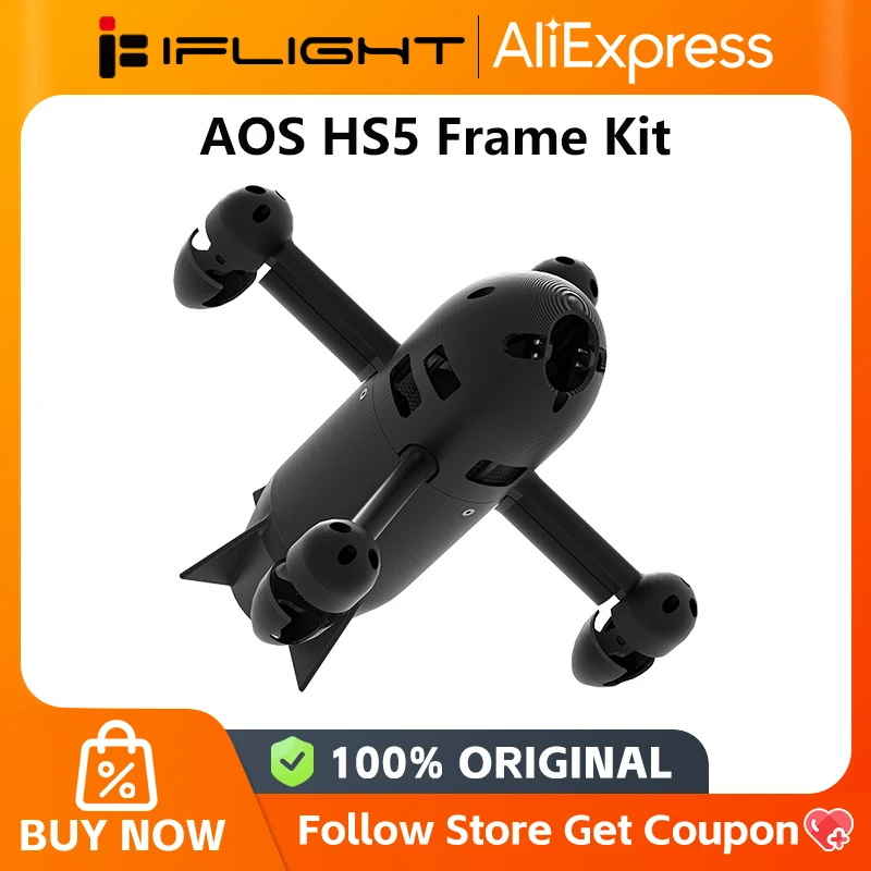 Kit cadre FPV AOS HS5 5 pouces - Vitesse 320 km/h, FOV 155°