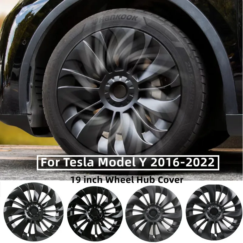 19 Inch Hubcap For Tesla Model Y 2022 ABS Wheel Hub Cap Kit Original Car Replacement Wheel Cover