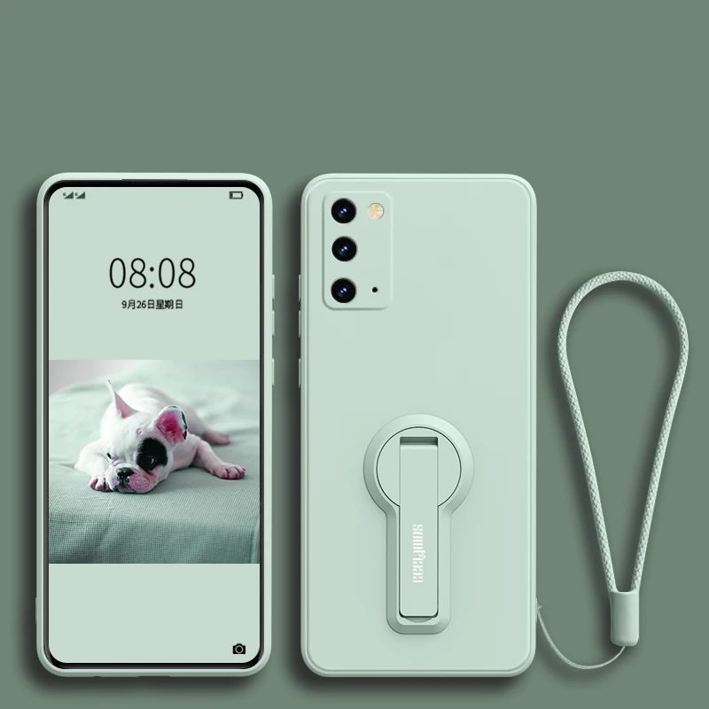 Premium Liquid Silicone Phone Case with Holder and Screen Protector - Sleek and Durable Cover