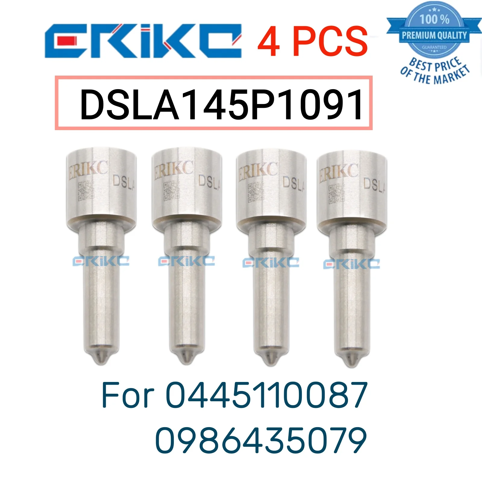 

Дизельная насадка DSLA145P1091, насадка 0 433 175 318 DSLA 145 P 1091, насадка для впрыска DSLA 145P1091, распылитель для 0445110087 0986435079, 4 шт.