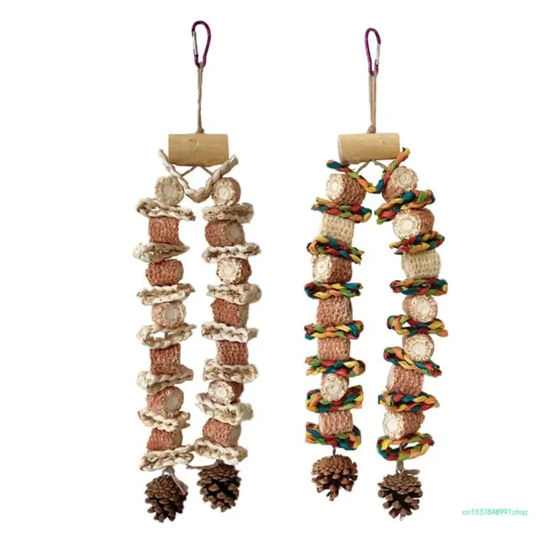 

Pet Bird Chew Toy Natural Pinecone Corncob Cluster for Cockatiel Conure Cockatoos Teeth Grinding Perfect for Cage Bird