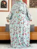2025 coton musulman dame Abayas Ramadan vêtement de prière dubaï turquie moyen-orient Femme Robe ample Robe africaine Turban Joint
