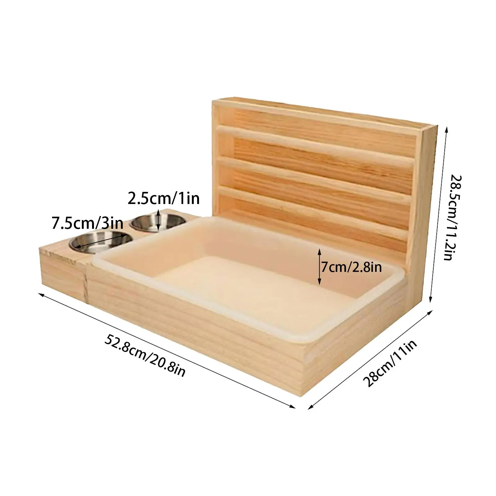 Wooden Hay Feeder with Litter Box Bunny Hamster Bunny Pet Supplies