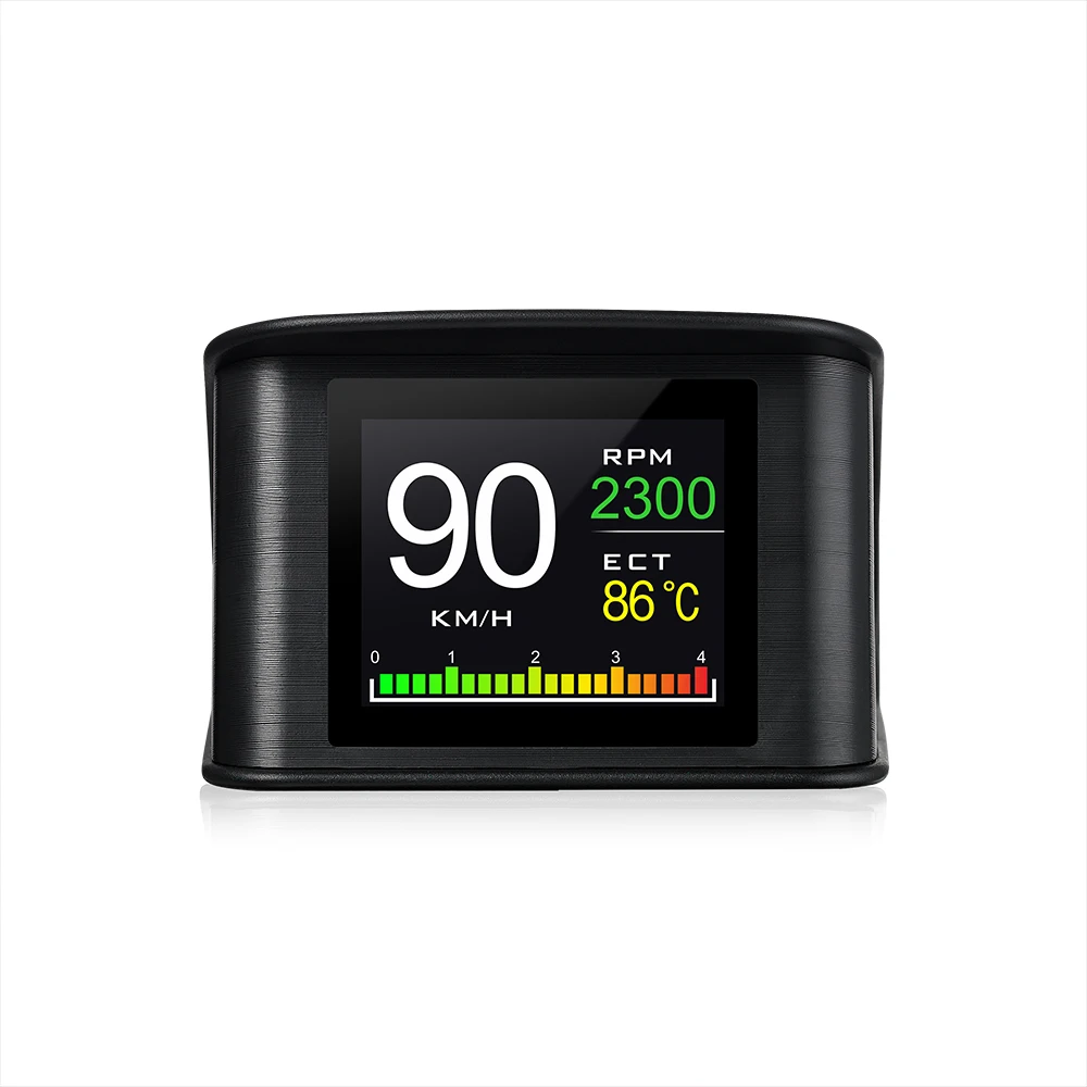 Obd hud p10 자동차 obd2 헤드 업 디스플레이 hud 온보드 컴퓨터 디지털 속도계 연료 소비 자동 전자 액세서리