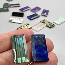 13X25mm Natural Stone Pendants Rectangular Shape Lapis Lazuli Labradorite Quartzs Gems Charms For Men Couple Reiki Necklace DIY