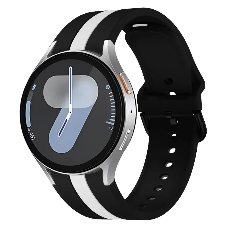 Dual-Color Silicone Strap - Comfortable Watch Band Bracelet