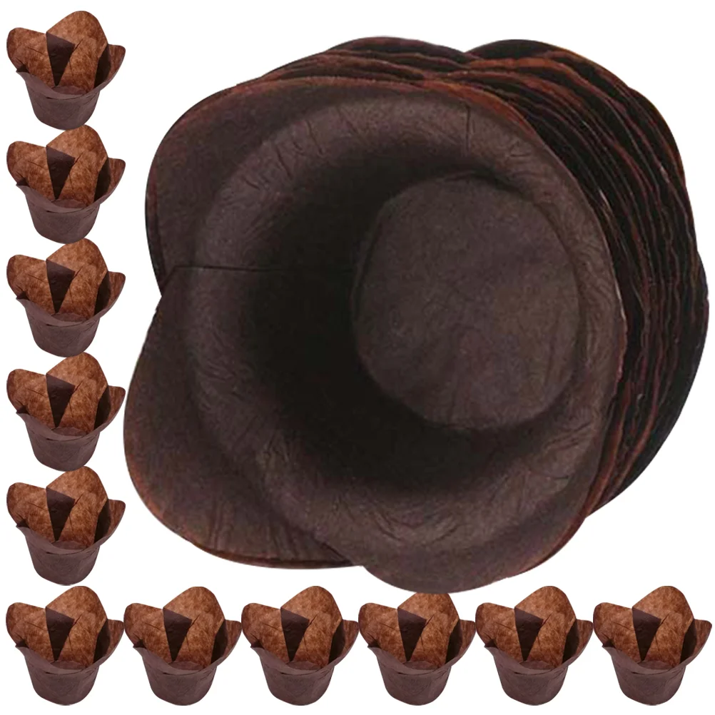 

100 Pcs Small Cake Anti-Oil Paper Cupcake Papers Baking Cups Mini Doughnut Mould Box