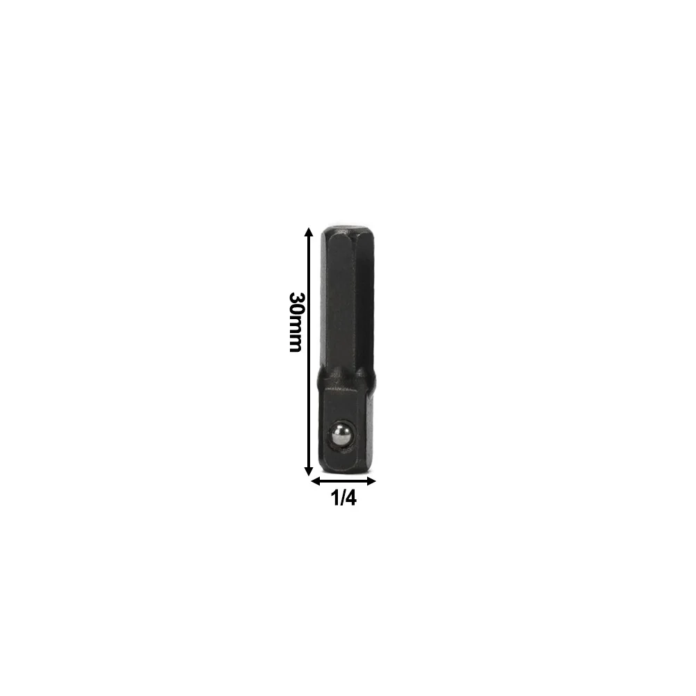1/4 stücke Aufprall buchsen adapter 1/4 Zoll Schaft bohrer Verlängerung stange für Aufprall fahrer Sechs kant schaft zur Vierkant buchsen verlängerung – Detail 6