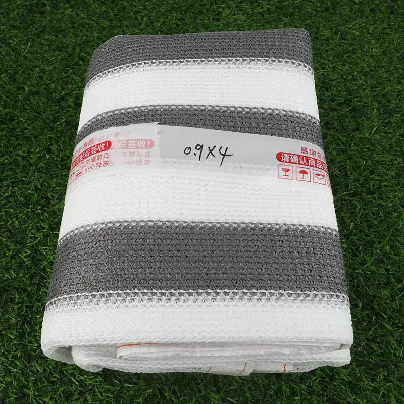 Grau Streifen Sonnenschirm Net Zaun Privatsphäre Screen Mesh Outdoor Sonne Schattierung Netting Auto Markise Pflanzen Schuppen Abdeckung Garten Gehäuse Netto – Detail 4
