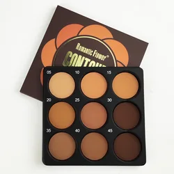 Enhanced Dark Bronze Foundation Palette - 9 Colors for Contouring, Concealing, and Setting with Matte Finish & Subtle Shimmer (9 Color)