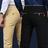6 Colors Fashion Mens Slim Fit Casual Pants Korea Style Business Work Trousers All-match Mens Midwaist Straight Casual Pants 1