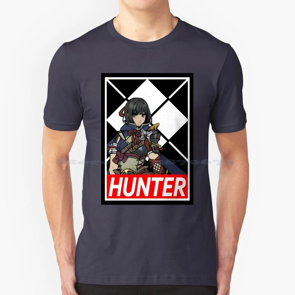 New Female Hunter Monster Hunter Rise T Shirt 100% Cotone Tee Monster Hunter Rise Videogioco Gamer Switch Monster Hunter Series