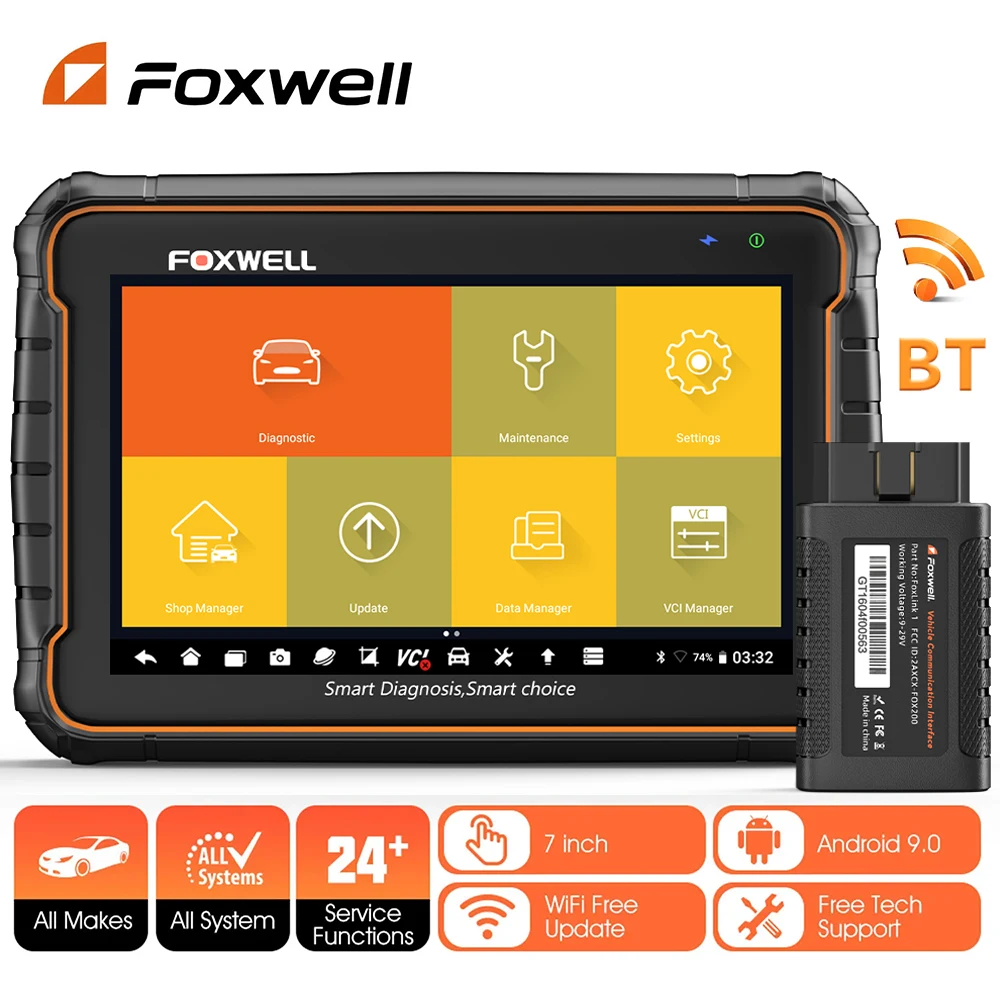 

Foxwell GT60 OBD2 Automotive Scanner Biretional Test All System Car Code Reader EPB A/F 24 Reset ODB2 Car Diagnostic Scan Tool