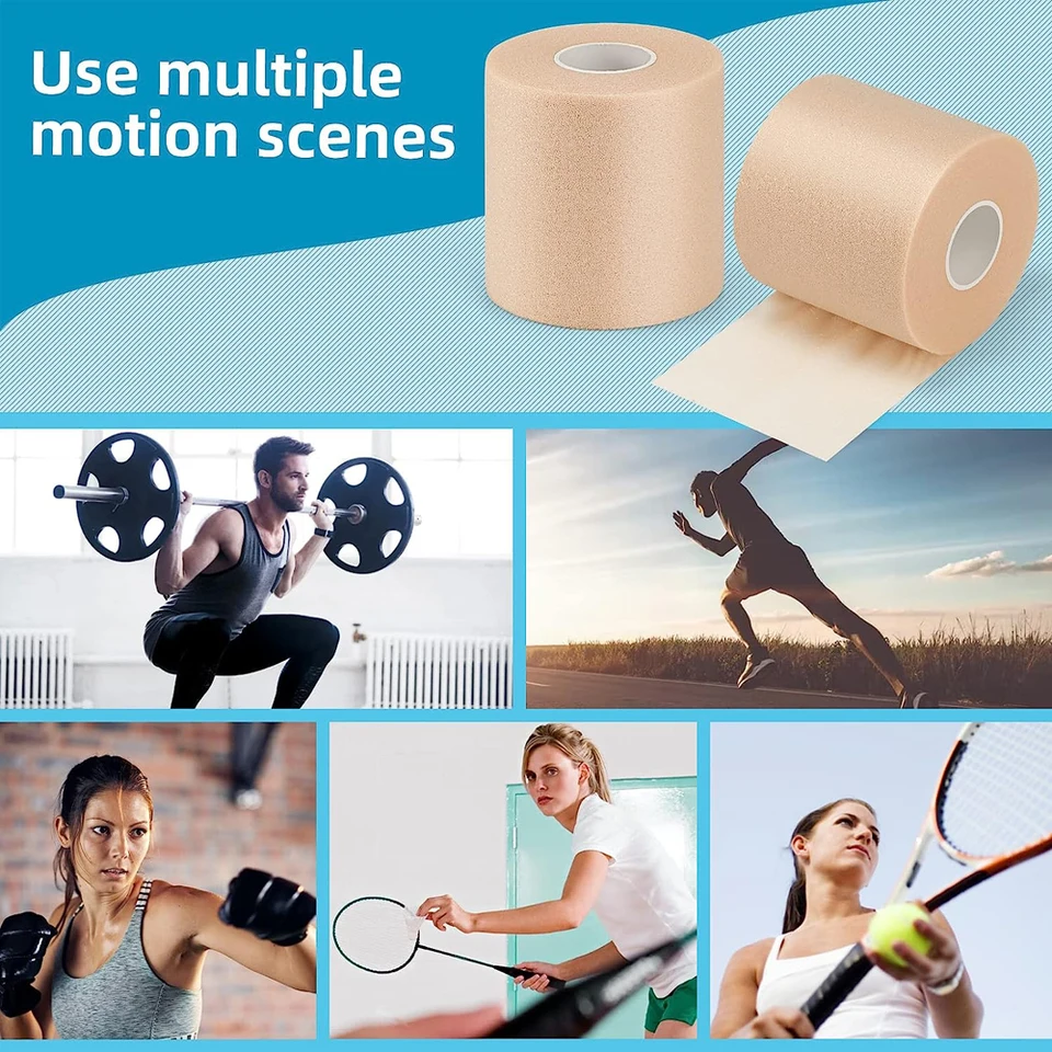 Cramer Tape アンダーラップ 3ロール スポーツプレラップ 足首、手首、アスレチックテーピングジョブ、ヘアタイ、ヘッドバンド、膝蓋骨サポート、プレラップテープサプライ、2.75インチ x 21ヤード巻き 3 Pack Cramer Tape アンダーラップ 3ロール スポーツプレラップ 足首、手首