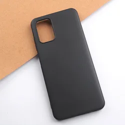 Black Soft Silicone Protective Case for 6.56-Inch Smartphones - Durable TPU Material (Black)
