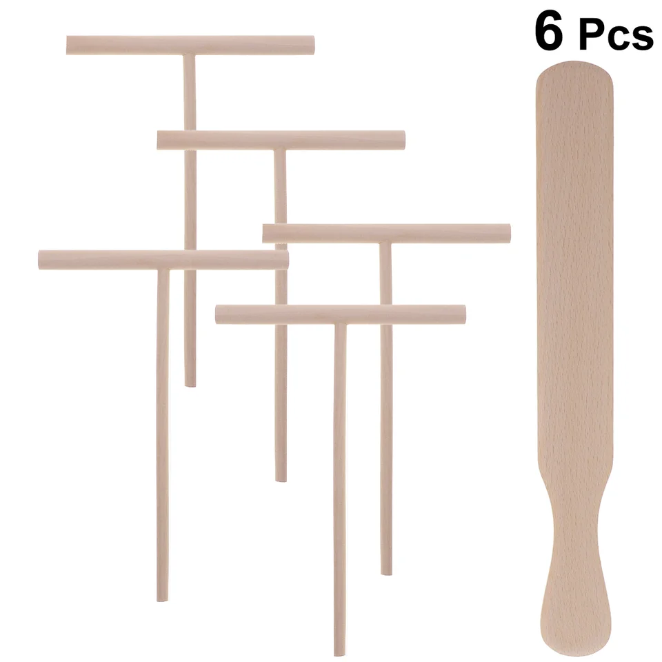 Set Di 2 Spargitori In Legno Per Crepes E Pancake – Spatole Per Pastella, Utensili Da Cucina Professionali, Lunghezza 20 Cm