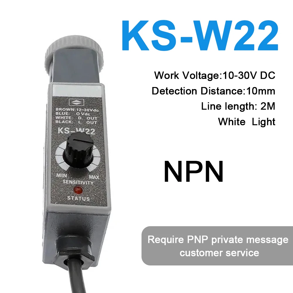 Advanced Color Code Sensor and Mark Detection Photoelectric Switch, 10-30V Range