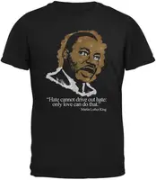 Martin Luther King Jr Violence Quote Mens T Shirt Black LG 1