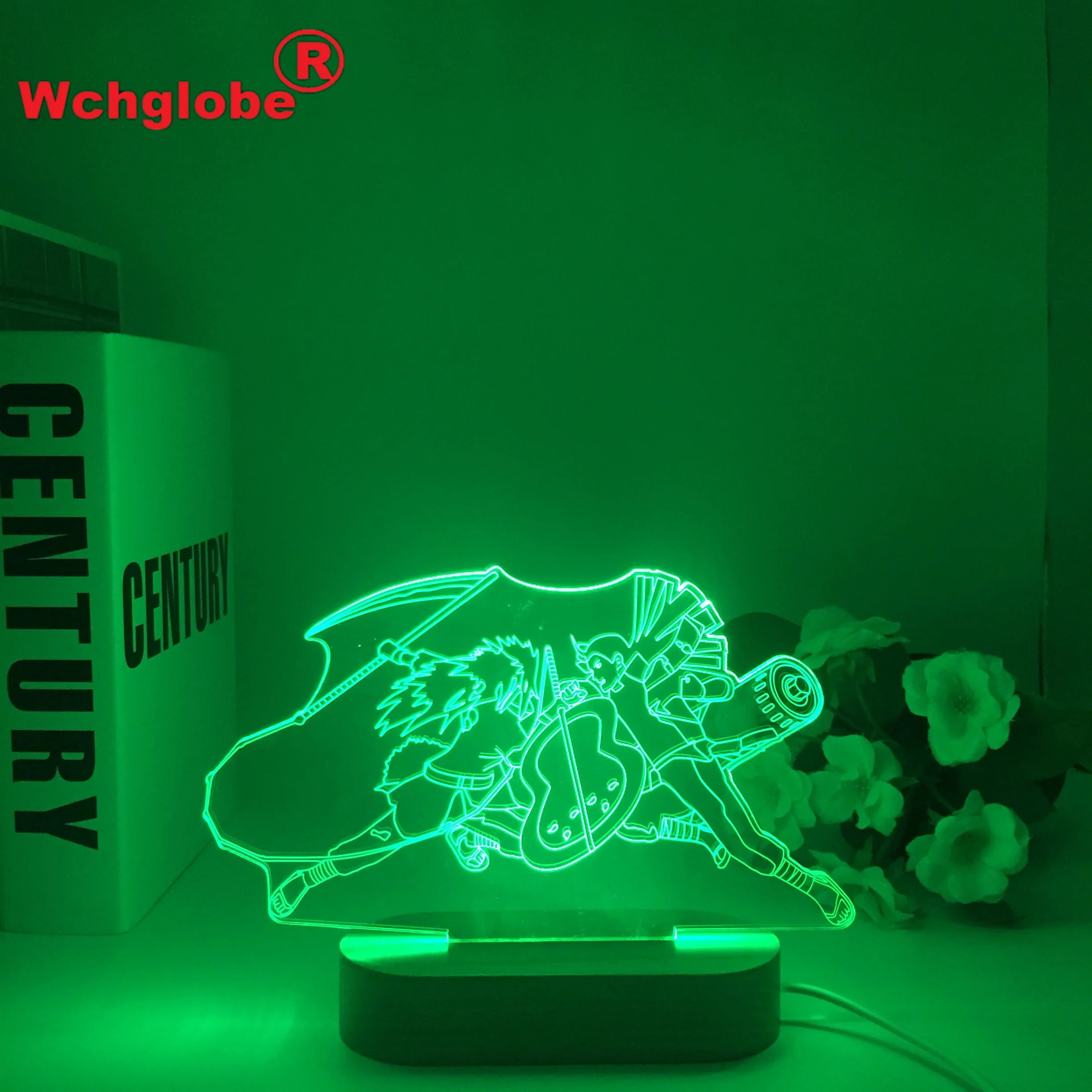 

Wooden Remote Kimetsu No Yaiba Nezuko Kamado Figure Led Night Lights for Bedroom Decor 16 Colors 3d Lamps Demon Slayer Gifts