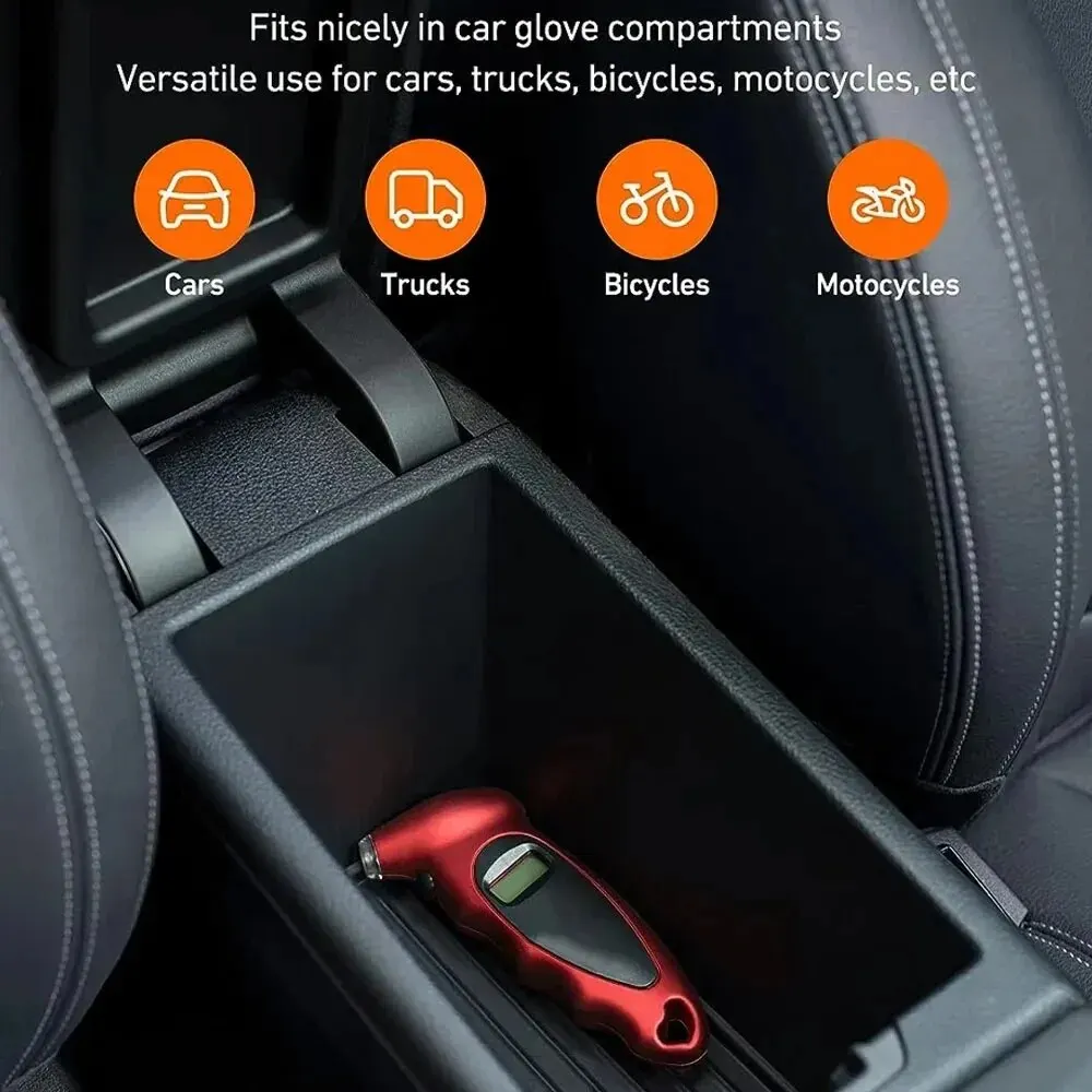 Car Mini Digital Tire Pressure Gauge Motorcycle Bike Tire Diagnostic Tool LCD Display Pressure Tool PSI Kpa tire pressure gauge