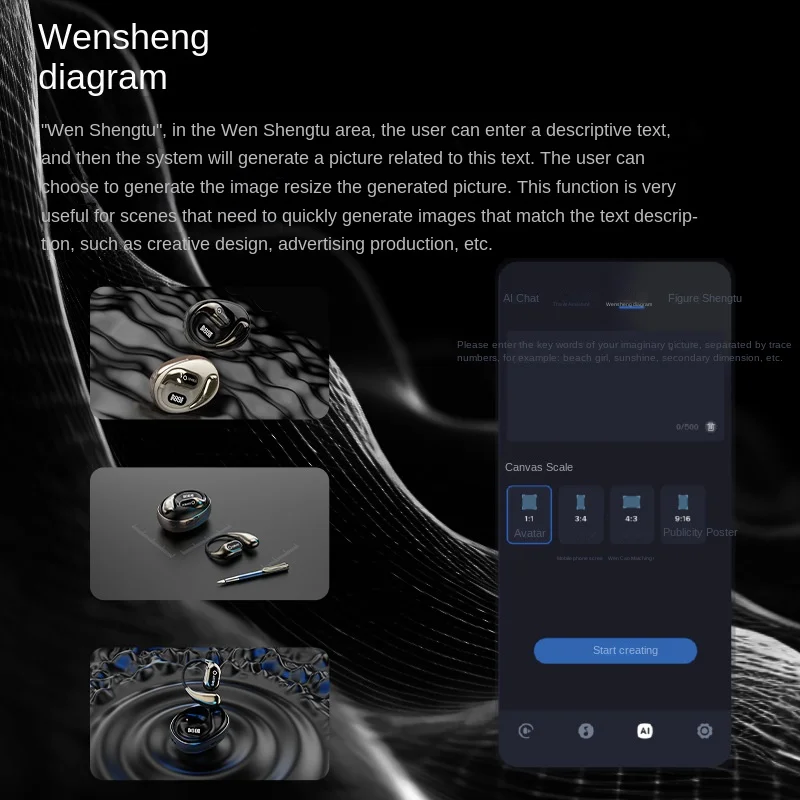 무선 블루투스 144 언어 AI 번역기 장치 이어폰 Bluetooth5.4 동시 통역 음성 번역 헤드셋
