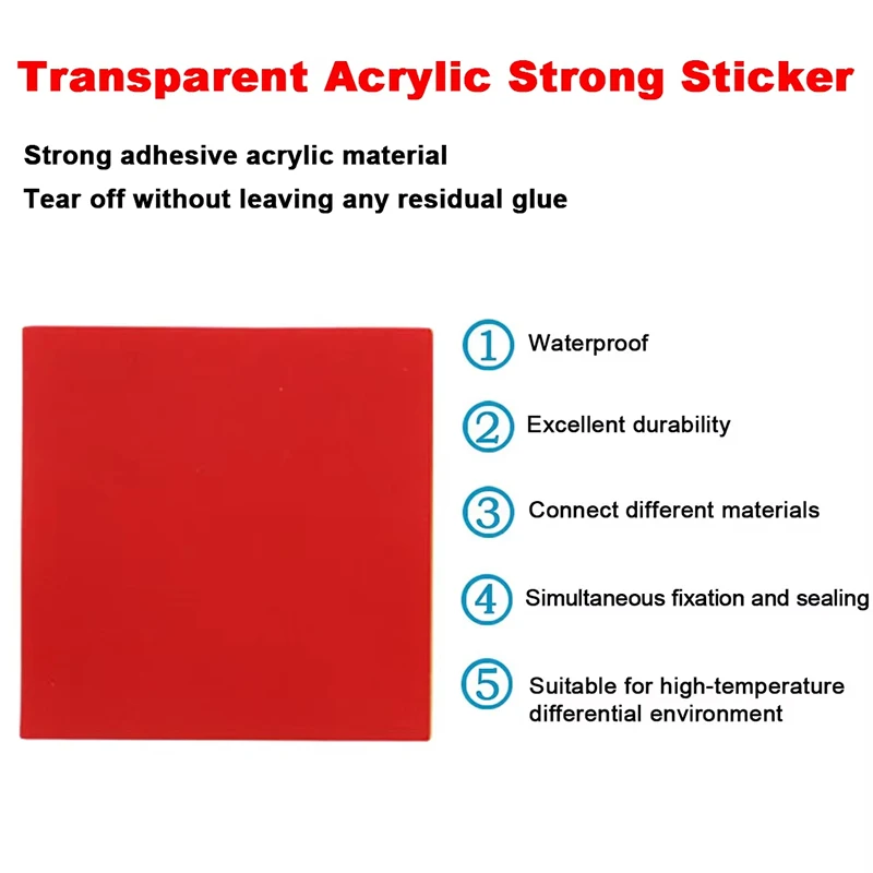 10pcs Transparent Waterproof No-Trace Super Strong Adhesive Pads