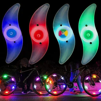 Luce per raggi ruota per bicicletta Mini LED Neon Luce per raggi per bici 3 modalità di illuminazione Spia di sicurezza Luce per ciclismo Accessori per biciclette