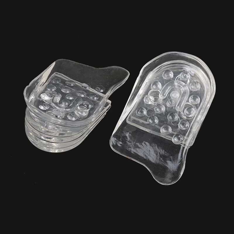 Höhe erhöhen, bequemes, transparentes Fersenkissen, 5-lagig, verstellbare, größere Einlegesohle, Silikongel-Einsätze, Lift-Schuhpolster innen – Detail 12