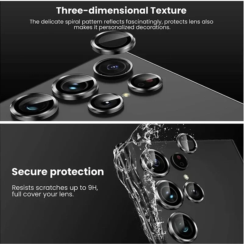 Premium Full-Coverage Camera Lens Protector Glass with Metal Ring for Samsung Galaxy Ultra Series