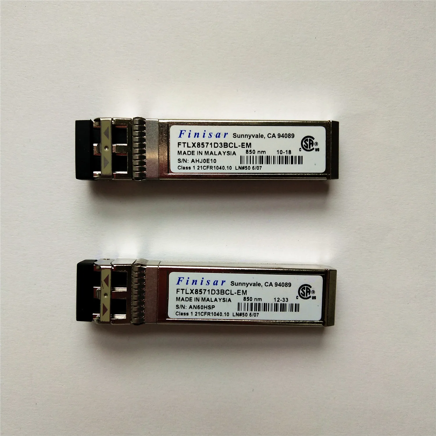Finisar 10G Fiber Transceiver/FTLX8571D3BCL-EM/850nm 10G SR Fiber Module Sfp/SFP+ 10GB Optical Switch