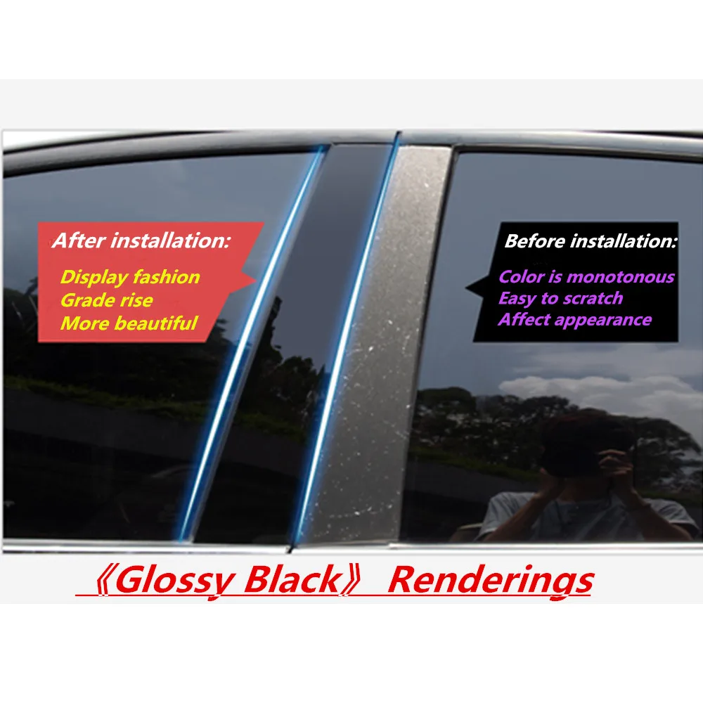 Trumpchi GS5 GS8 EMPOW 2012 2013-2024 자동차 PC 재료 기둥 포스트 커버 도어 트림 창 몰딩 스티커 플레이트 액세서리