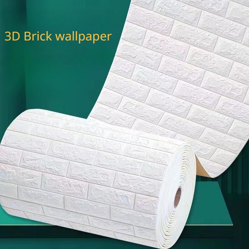 

70 см x 5/10 м Самоклеящиеся 3D обои непрерывная Водонепроницаемая кирпичная стена наклейка Античная пена кирпичные обои украшение для дома