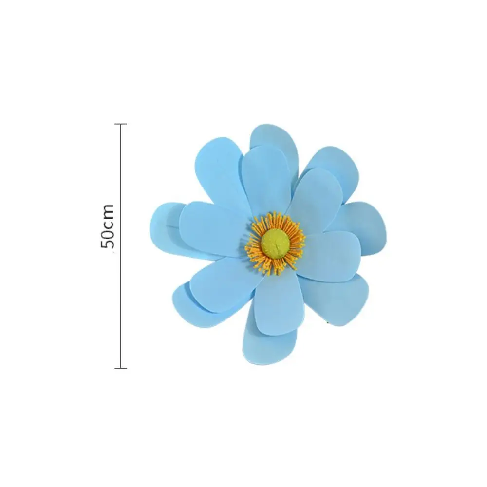 Fleur de Chrysanthème Artificielle en Mousse PE de 50cm, Grande Fleur Artificielle 3D pour Décoration de Mariage