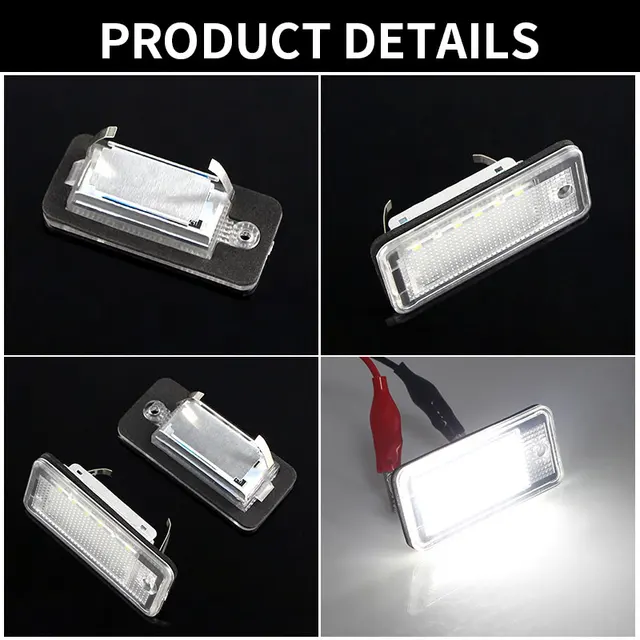 Luci Targa LED GSOWO Per Audi - Bianco Freddo 6500K - Compatibile Con Q7, A8, A6, A4, A3, S3, RS6 - Facile Installazione - Foto 7