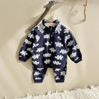 Ensemble de vêtements d'automne pour bébés garçons et filles, sweat-shirt à manches longues + pantalon de survêtement, tenue pour enfants, 2 pièces, nouvelle collection 5