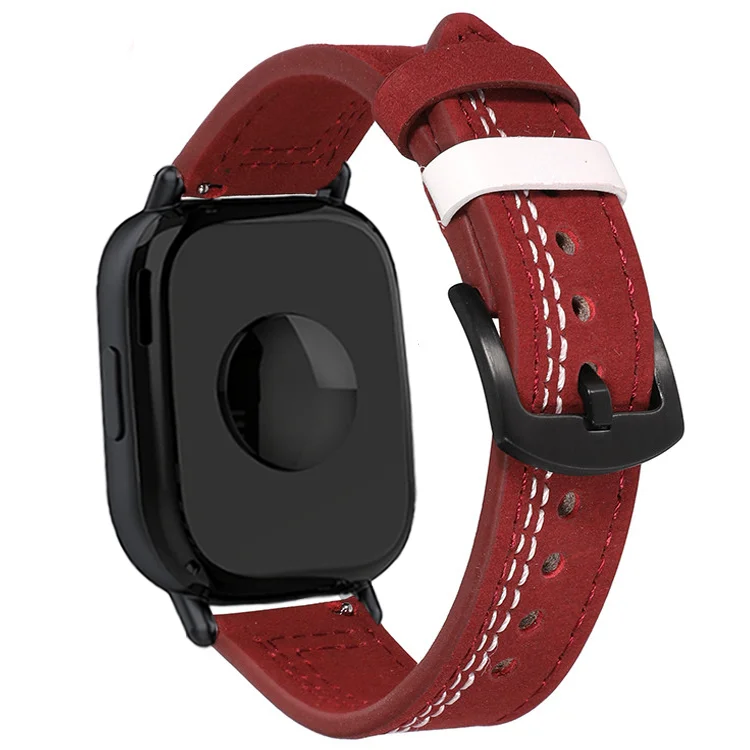 Elegant Leather Loop Strap - Premium Replacement Wristband 22mm Bracelet Accessory